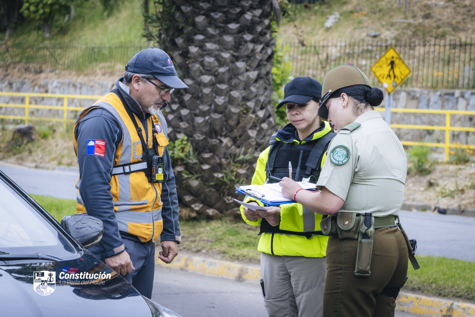 MUNICIPALIDAD DE CONSTITUCIÓN Y CARABINEROS DE CHILE REFUERZAN FISCALIZACIÓN VEHICULAR CON OPERATIVO CONJUNTO EN DISTINTOS PUNTOS DE CONSTITUCIÓN